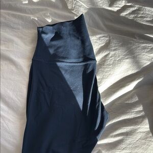 EUC Lululemon Blue High-Waisted bike shorts